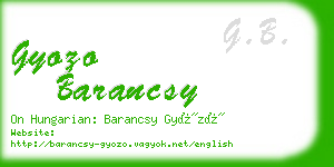 gyozo barancsy business card